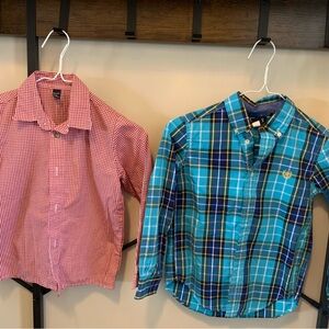 Boys long sleeve button down shirts (sold together)